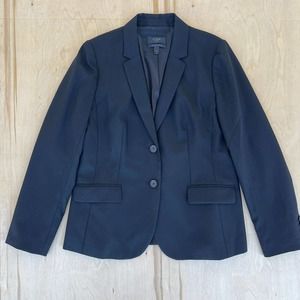 J. Crew Womens Jacket Black Size 14 1035 Two Front Super 120s Wool Blazer
